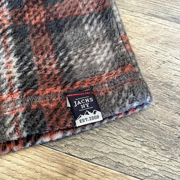 JACHS NY Men's Plaid Fleece Pullover 1/4 Button Outdoors M - Picture 5 of 9